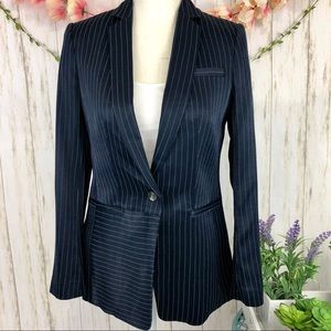 NWT BANANA REPUBLIC Blue Sheen Boyfriend Blazer
